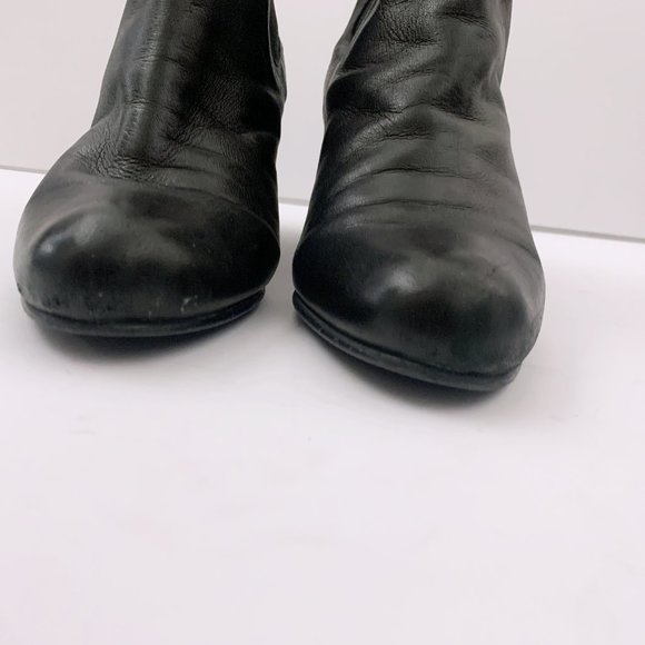 Stuart Weitzman Black Wedge Booties - Nusocks - Picture 5 of 14